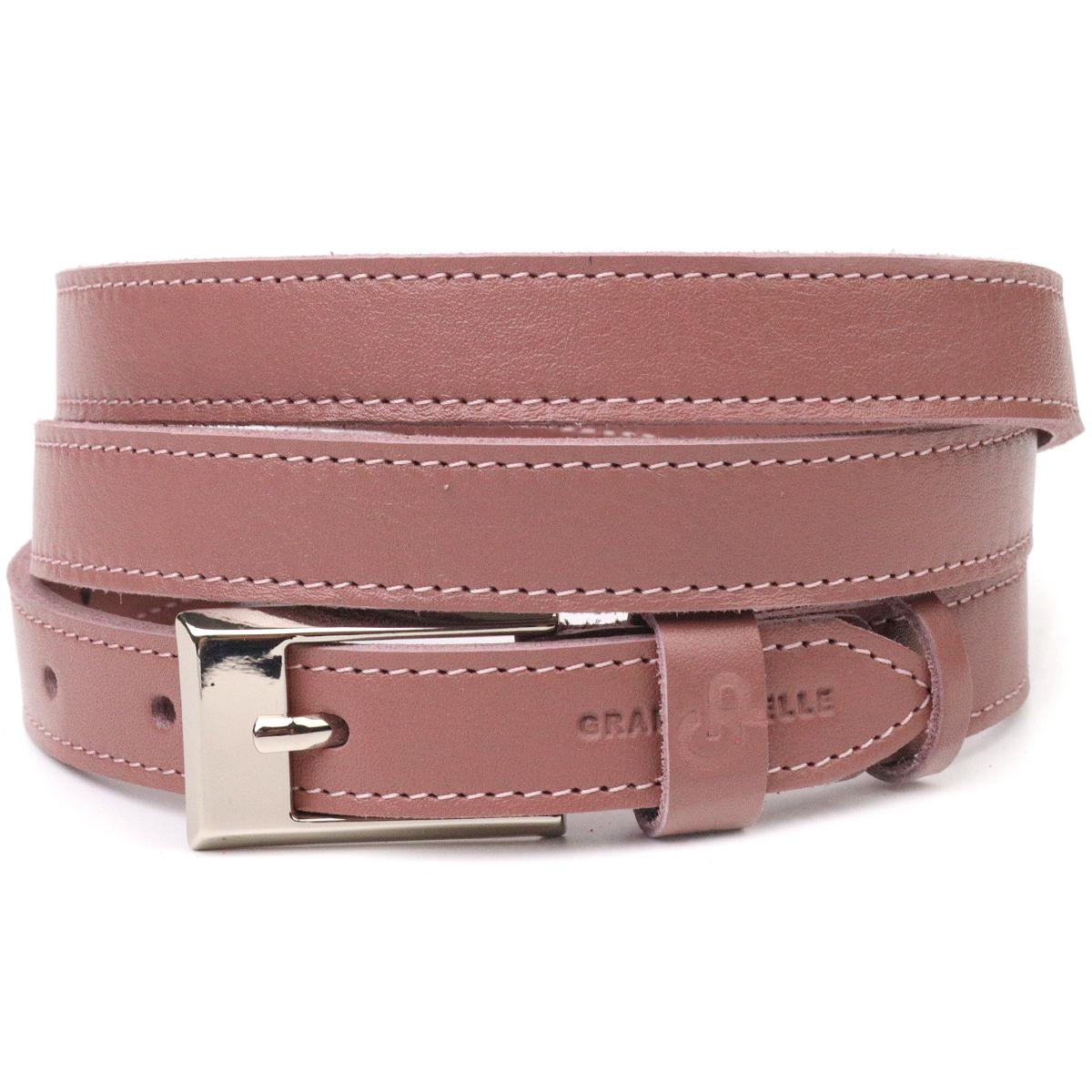 

Відмінний жіночий шкіряний ремінь GRANDE PELLE Leather Belt 21448 Рожевий