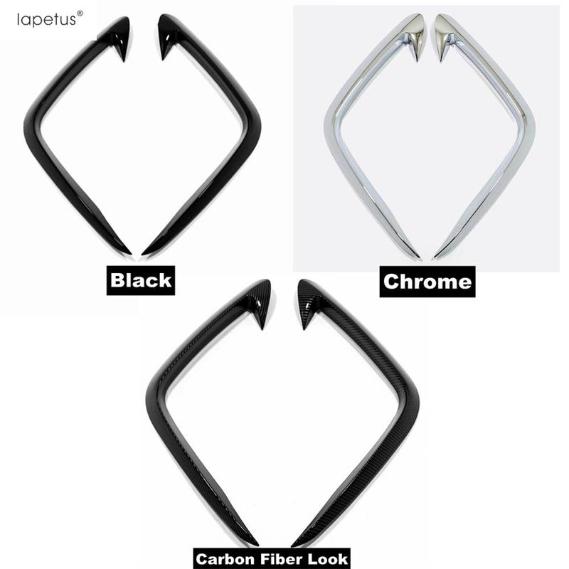 For Hyundai Tucson NX4  -  Front Fog Light Lamp Eyebrow Eyelid Strip Cover Trim ABS Chrome / Black Accessories Exterior