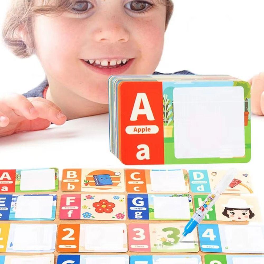 Paper Water Drawing Book 26 Alphabet Water Coloring Cards Toy Kids Sticker Book  Birthday Gifts