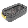 Lunch Food Container 304 Stainless Steel Insulated Leakproof Bento Box for Students School Office Gray