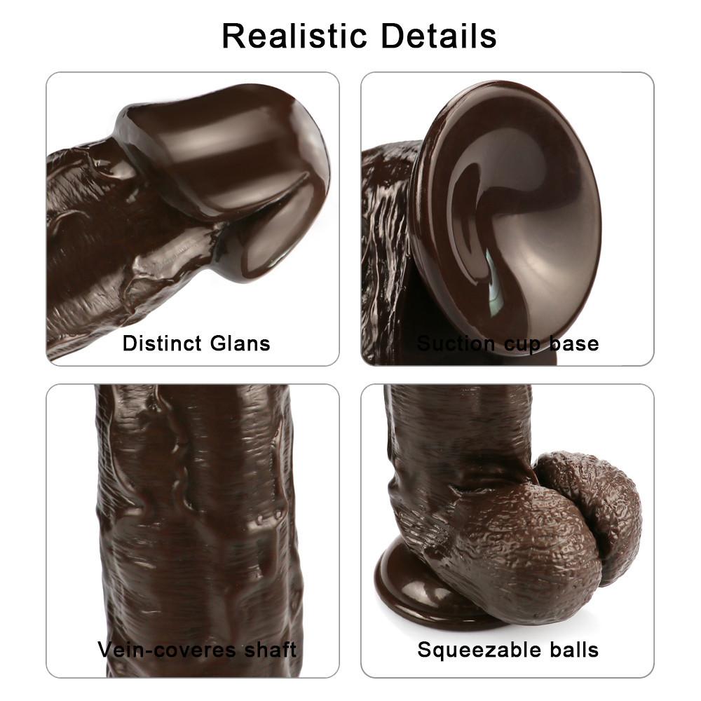 Brown Realistic Dildo with Powerful Suction Cup Female Masturbator Sex Shop Big Penis G-spot Adult Products Sex Toys for Women