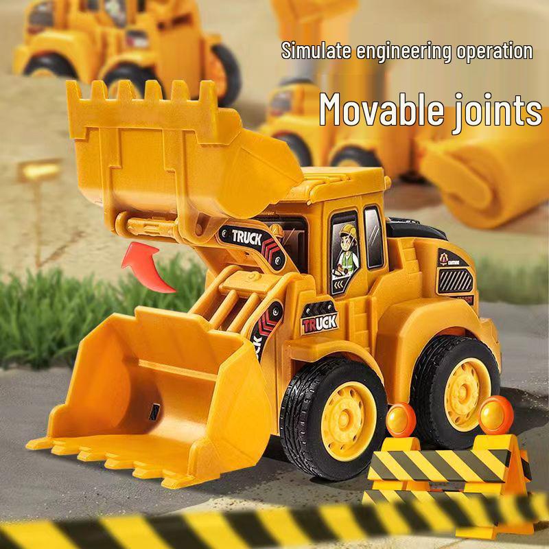 Children's Inertia-Powered Excavator Toy - Educational Pull-Back Car Gift