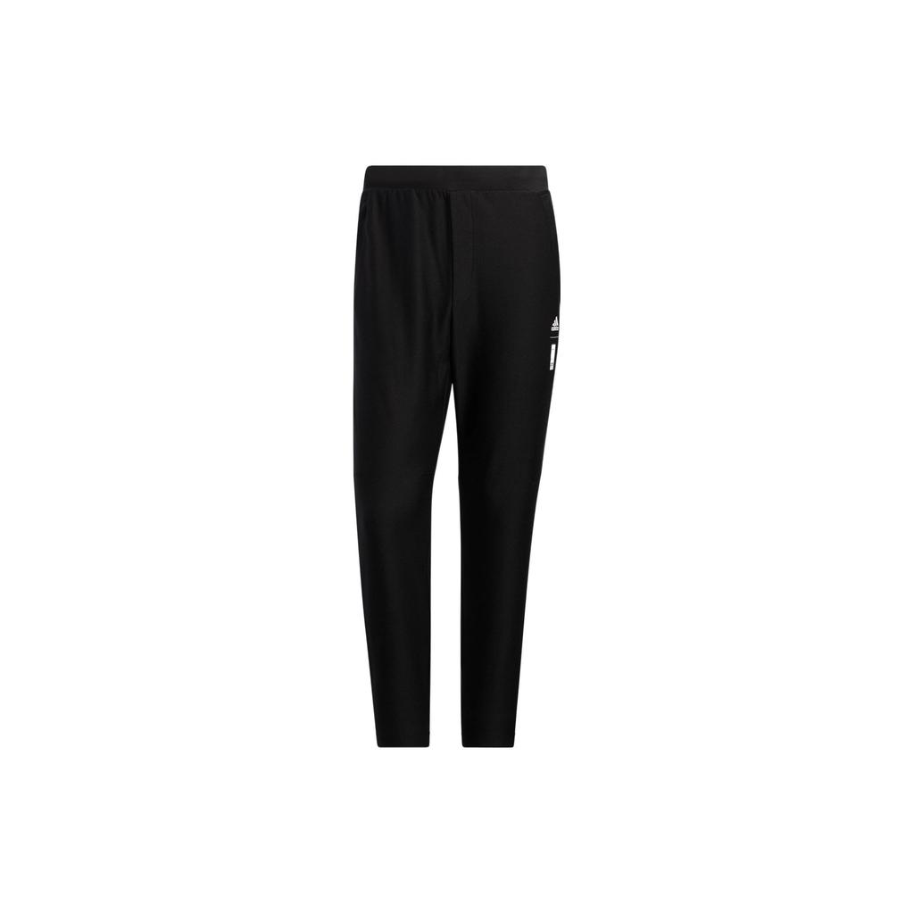 Adidas Knitted Sweatpants Men's Black Moderate Cuffed Pants HE5149