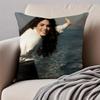 SSandra Bullock Cushion Cover Pillowcase Antidustmite Invisible Zipper Short Plush Sofa Cushion