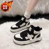 High-top shoes women's winter velvet warm cotton shoes platform non-slip board shoes 2025 new campus style casual sports shoes