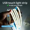 New Touch Dimmer COB Lights 5V USB Linear LED Strip TV Mirror Backlight Room DIY