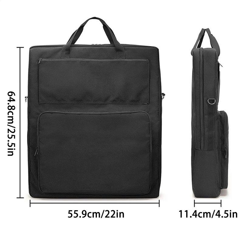 Solar Panel Bag Double-Layer Solar Panel Travel Bag Portable Waterproof Padded Nylon Organizer with Multi Pockets & Shoulder