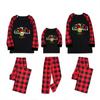 European & American Christmas Homewear Set with Plaid Pants - 2-Piece Outfit