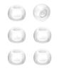 JVCKENWOOD EP-FX2M-Z Replacement Ear Tips Silicone 6-Pack Medium Size Clear