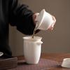 SUSHI CERAMICS Mutton Fat Jade White Porcelain Kung Fu Tea Set