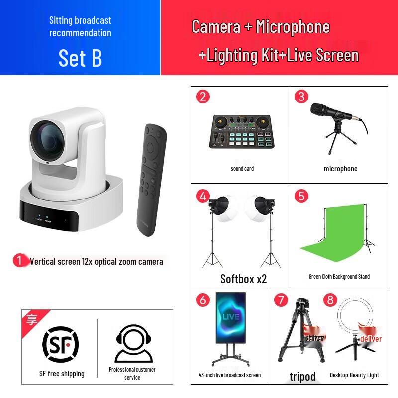 Hikvision HD USB Live Streaming Camera Kit with 43-inch Screen & Mic