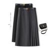 2025 Women's Grey Woolen High-Waisted Slimming Short Skirt - Autumn/Winter Fashion