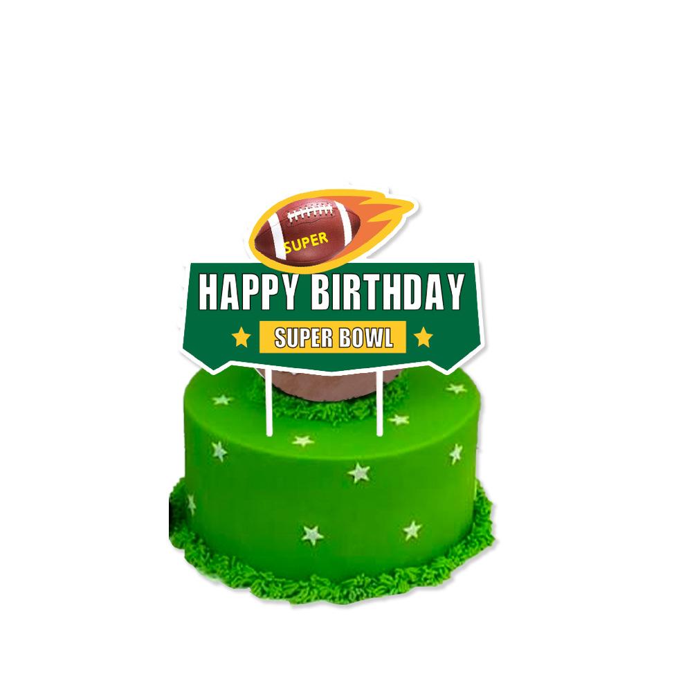 Rugby Birthday Party Supplies Disposable Tableware Paper Plates Paper Cups Paper Towels Boys Birthday Party Decorative Tablecloth