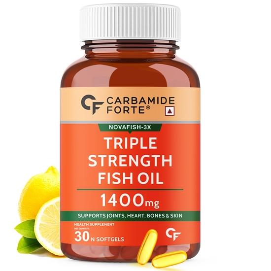 

Carbamide Forte Triple Strength Omega 3 Fish Oil Capsules 1400mg | Omega 3 Fatty Acid Supplements | Omega 3 Capsules | Fish Oil Omega 3 Capsules