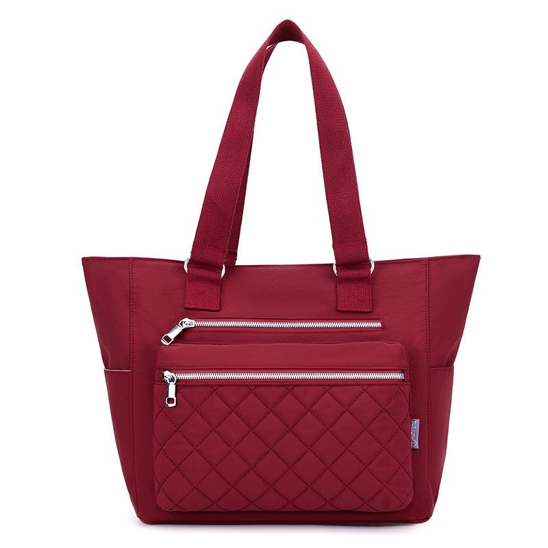 Large capacity bag women's spring new shoulder handbag retro commuter tote bag multi-compartment messenger bag