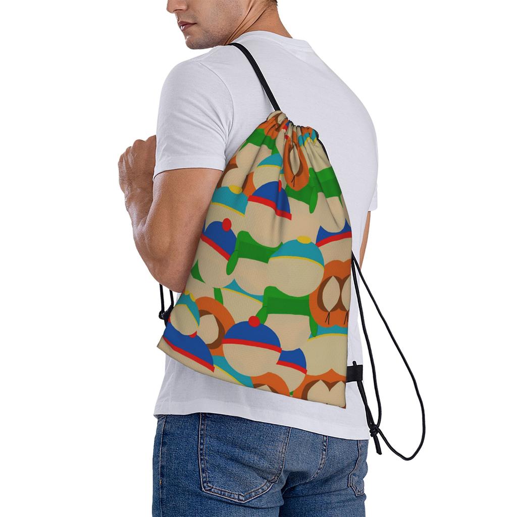 Custom Southes Anime Erics Drawstring Bag for Training Yoga Backpacks Women Men Cartoon Sports Gym Sackpack