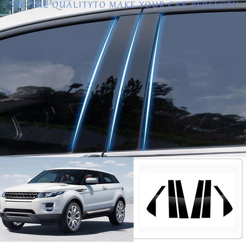 For Range Rover Evoque 2012-19 Glossy Black Pillar Posts Covers Window Door Trim