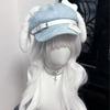 Grey Puppy Ear Hat Subculture Beret Cute Personality House Culture