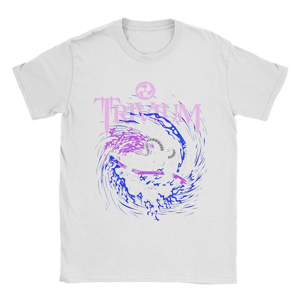 Men Vtg Trivium Band T Shirt Cotton Clothing Vintage Short Sleeve Round Neck Tee Shirt Birthday Gift TShirt