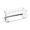 Steel Grilling Basket with Drip Pan BBQ Rib Mesh Clip Chicken Wing Leg Rack Grill Holder Barbecue Accessories BBQ Shelf