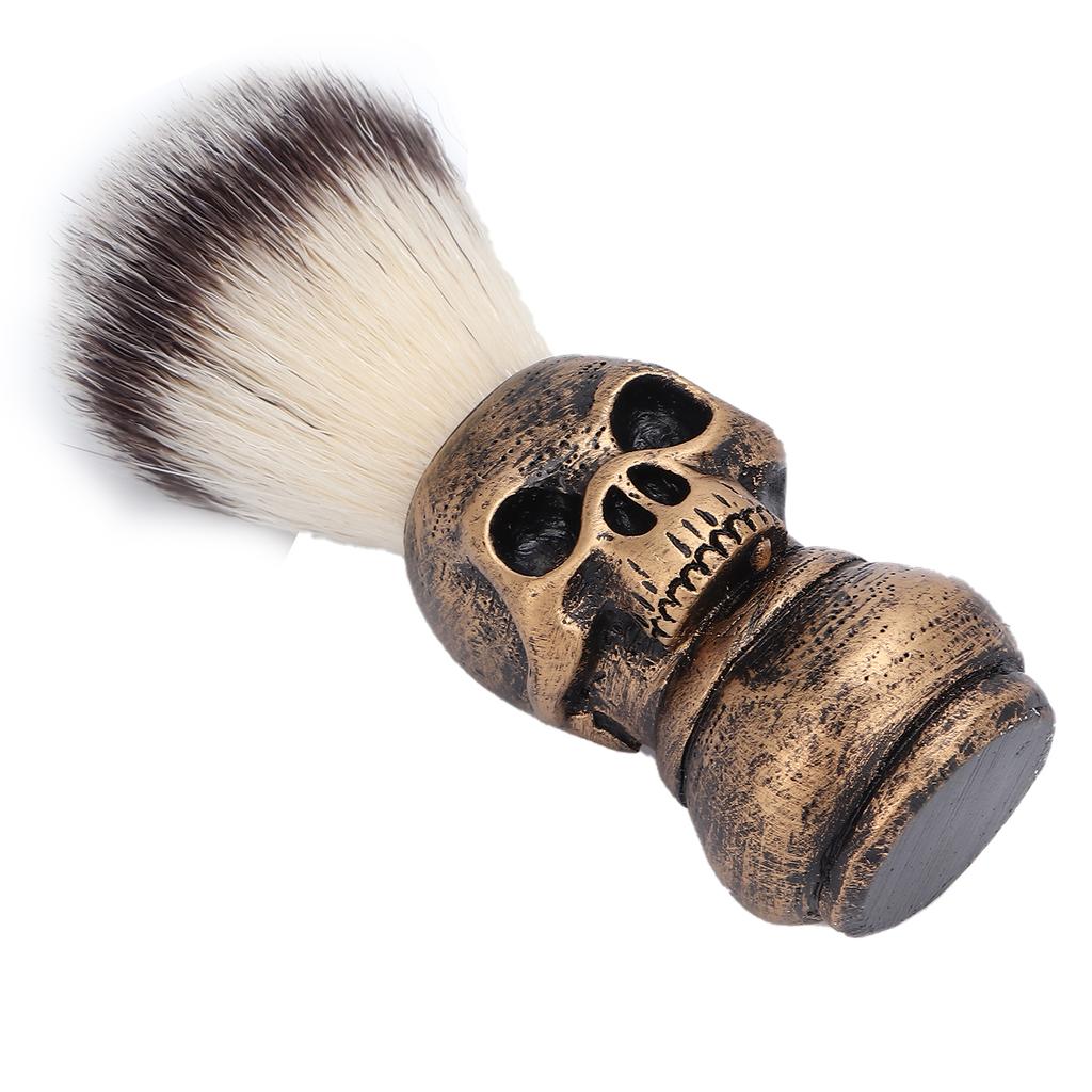 Men s Shaving Brush with Skeleton Shape Handle Facial Beard Cleaning Grooming Shave Tool