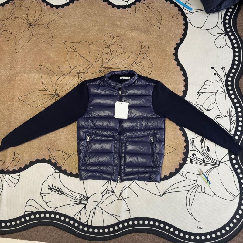 M Size Stand Collar Windproof Knit Sleeve Soft Short Cotton Coat Daily Commute Business Style