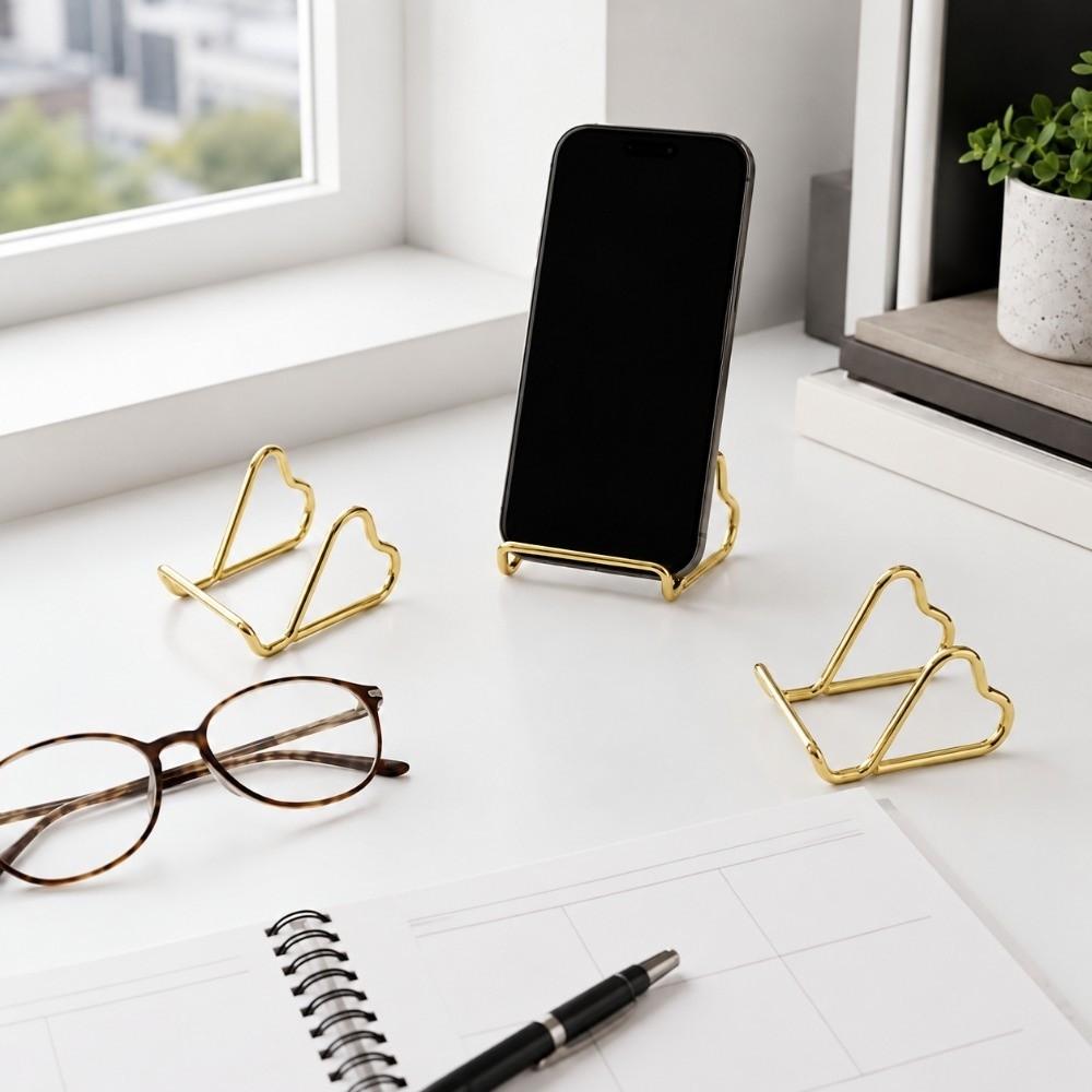 Multifunctional Business Card Holder Heart Shape Card Display Stand Name Card Stand Front Desk