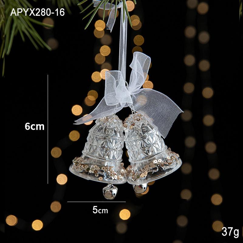 New Crystal Snowflake & Bell Christmas Tree Ornaments