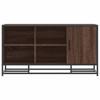 Shoe Bench Brown Oak Effect 100x40x53.5 cm Engineered Wood & Metal