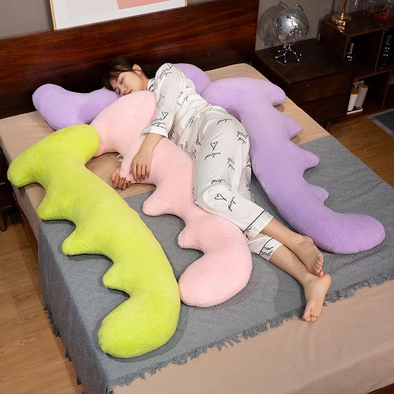Bai Fen Bai Dolls And Toys Unisex Green Creative Soft Caterpillar Long Throw Pillow Plush Toy Doll Caterpillar Doll Girl Soothing Doll