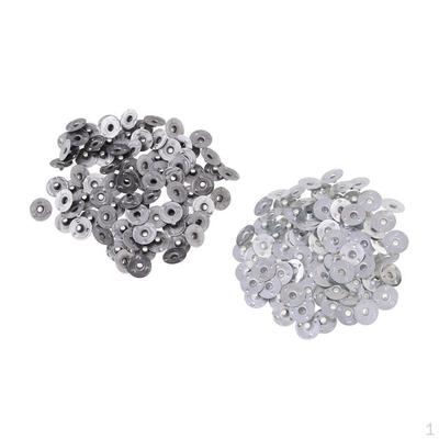 400-Piece Metal Candle Wick Sustainer Tabs Silver For Making Gifts Size Braid Core
