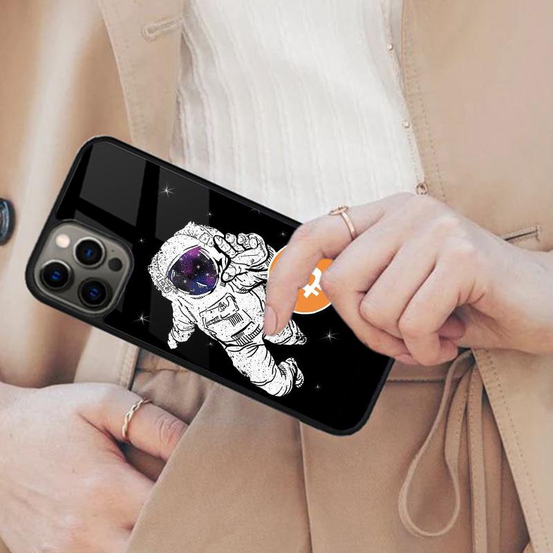 Bitcoin Astronaut To The Moon Magnetic Phone Case For APPLE iPhone 17 Air 16 14 13 12 Pro Max 15 Plus Wireless MagSafe Cover