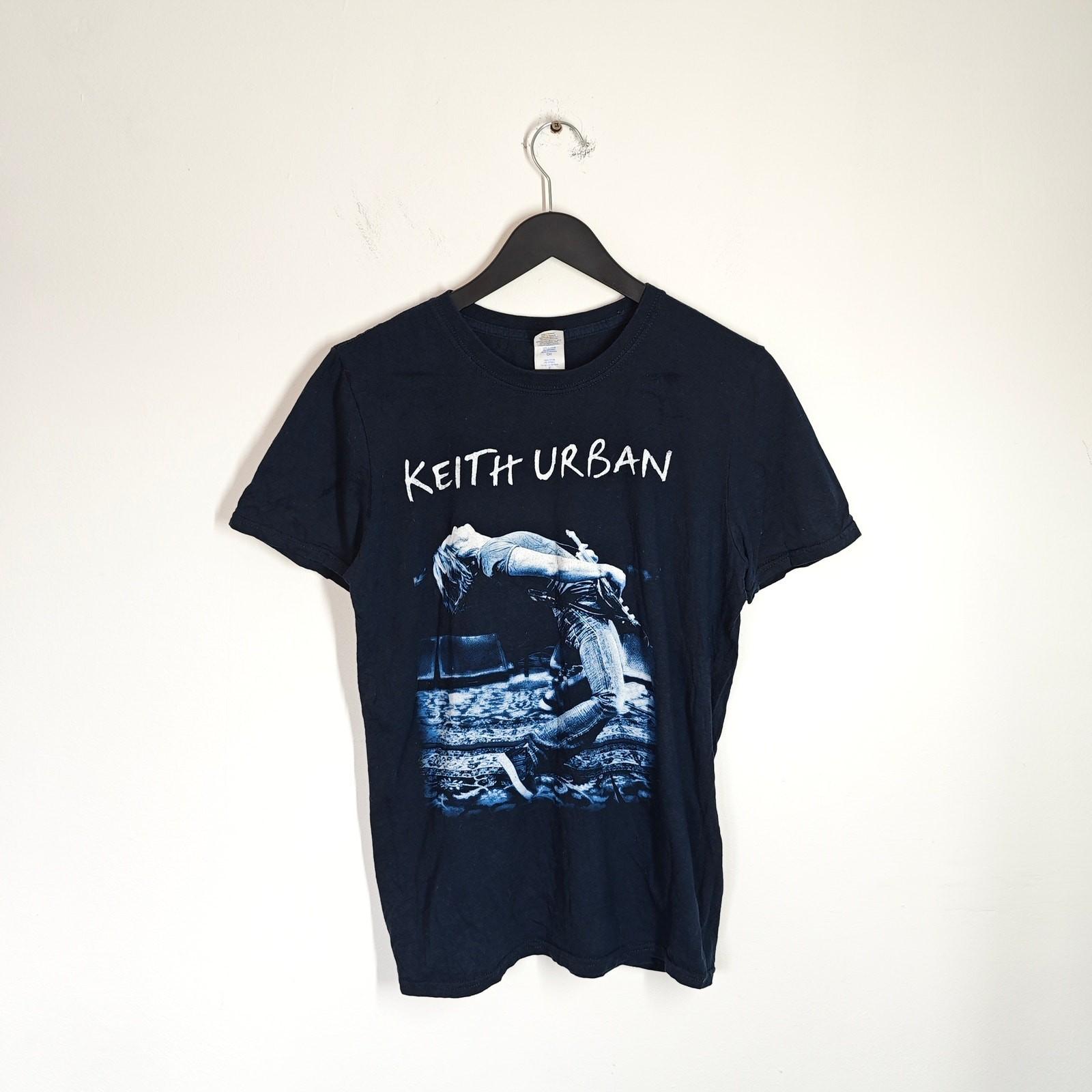 Keith Urban T-Shirt Black Mens Small Double Sided Graphic Gildan Band Tour Tee XL
