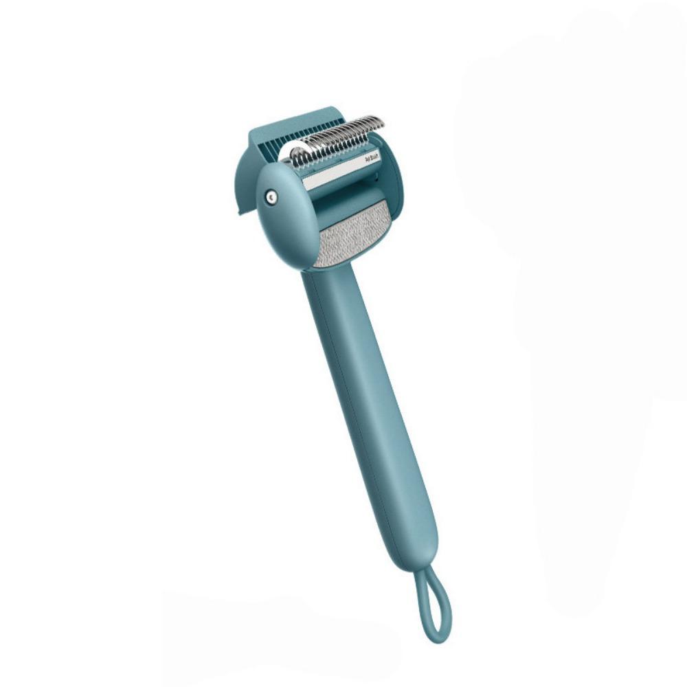 

Удаление шерсти Распутывающая расческа для питомцев Откидная расческа для удаления колтунов у собак для длинношерстных питомцев зелёный