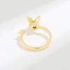 925 Silver Butterfly Open Ring For Women Simple Elegant Zircon Fairy High End Jewelry