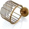 Toilet Roll Holder,Toilet Paper Holder Wall Mounted Vintage Brass Roll Tissue Wire Basket Dispenser Tissue Paper Roll Holder for Bathroom Storage,