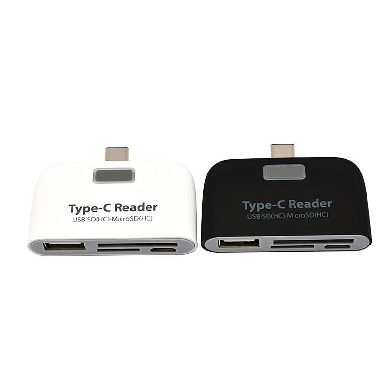 USB 3.1 External 4-in-1 Type-C Mobile Phone USB2.0 Card Reader USB & CF Compatible SD & TF Card Reading Peripheral Port