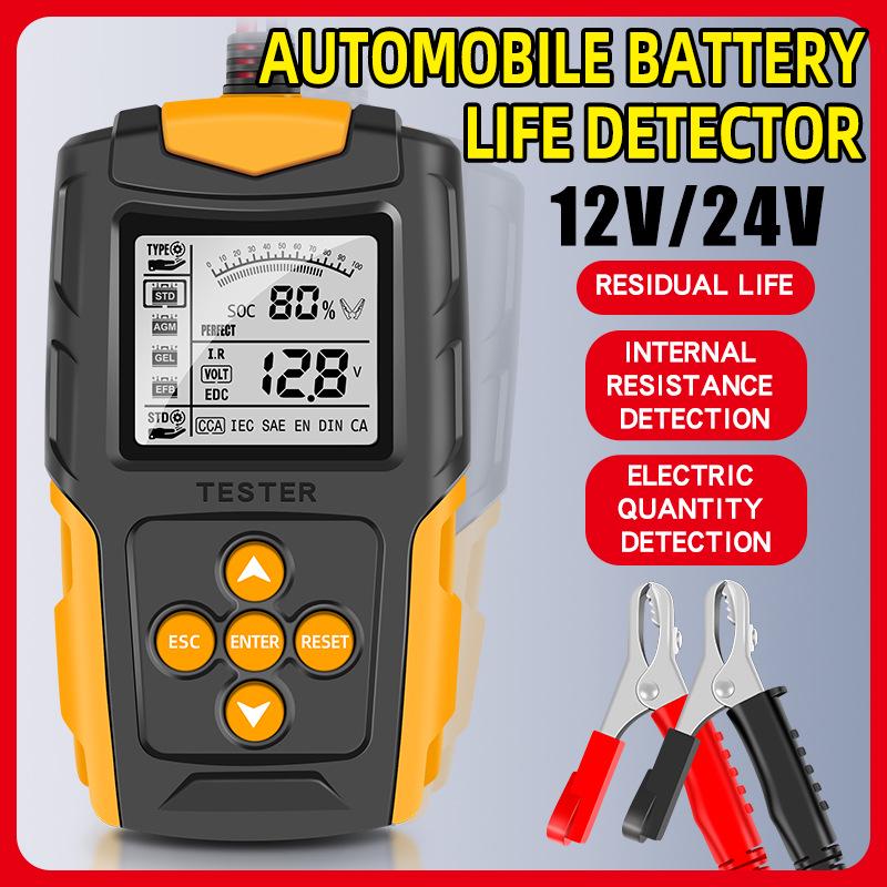 E-FAST Digital Car Battery Tester 12V/24V with Internal Resistance Measurement