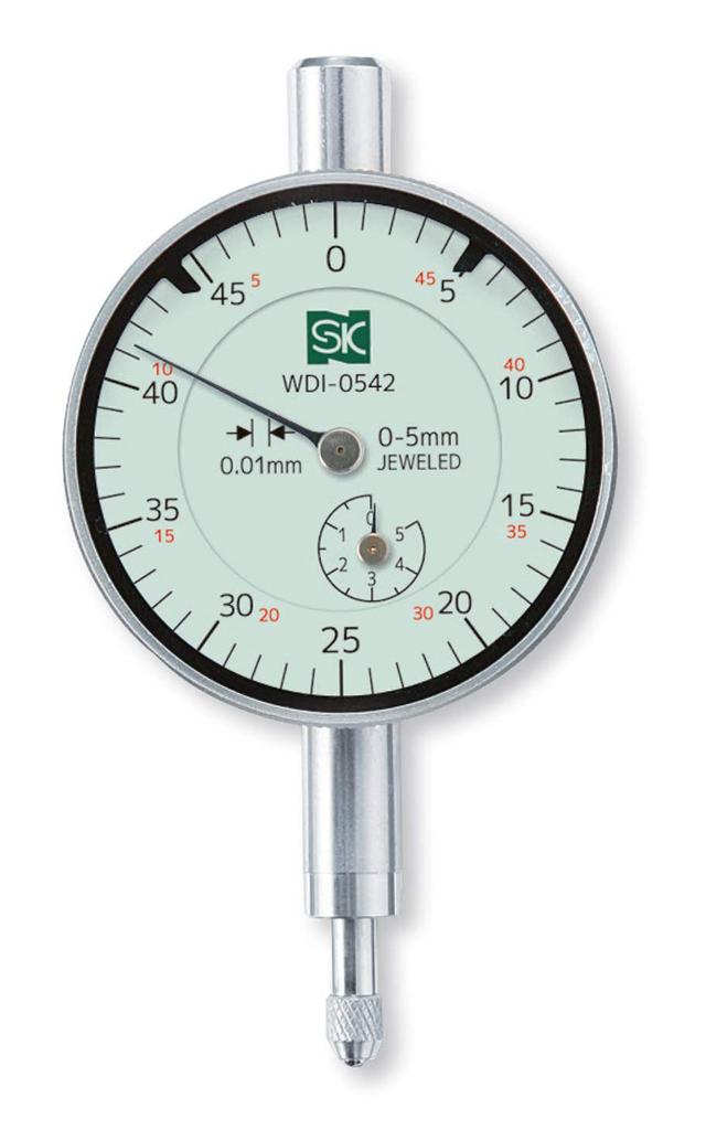 Niigata Seiki SK Dial Gauge, Small, 0-5mm, 0.01mm Graduation, WDI-0542