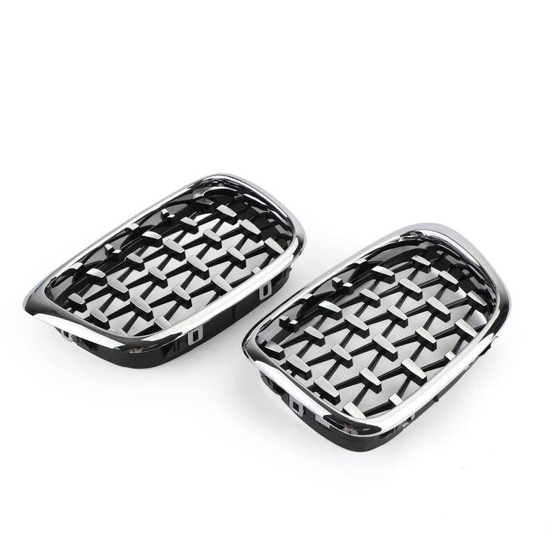For BMW 5 Series E39 1999-2003 Single/Double/Diamond Style Front Bumper Racing Grille Kidney Mesh Grill Car Replacement