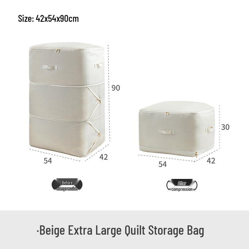 Compressible Storage Bag for Quilts, Jackets, and Bedding