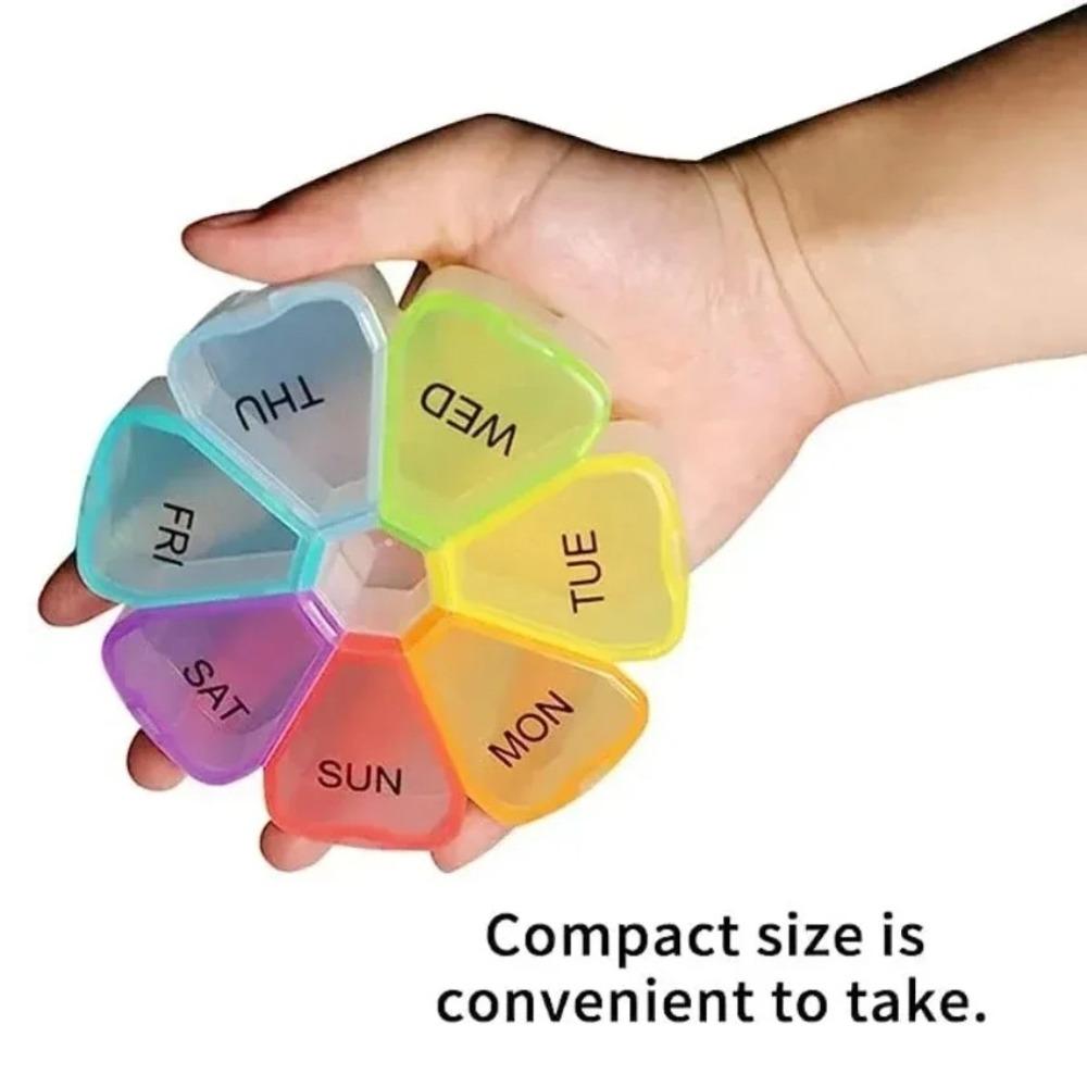 New Portable Weekly Pill Organizer 7 Days Medicine Pill Box Small Travel Vitamin Cases Container Storage Tablet Fish Oils Tools