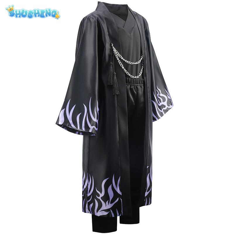 Kpop Lovci démonů Cosplay Kostým Film Saja Chlapecké Oblečení Potisk Plášť Topy Kalhoty Set Jevištní Převlek Dětský Párty Kostým