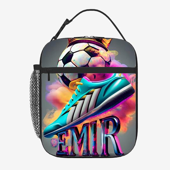 Football Meal Bag Whole Body Printing Boys And Girls Kindergarten Junior High School Primary School Children Ice Bag Insulation Bag