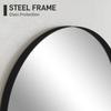 50 x 70cm Arched Home Mirror - Black
