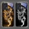 Creative Dragon Pattern Tempered Glass Phone Case for Motorola Moto Edge 50 Fusion 40 Neo 30 Pro G85 G84 G75 G55 G54 Hard Cover