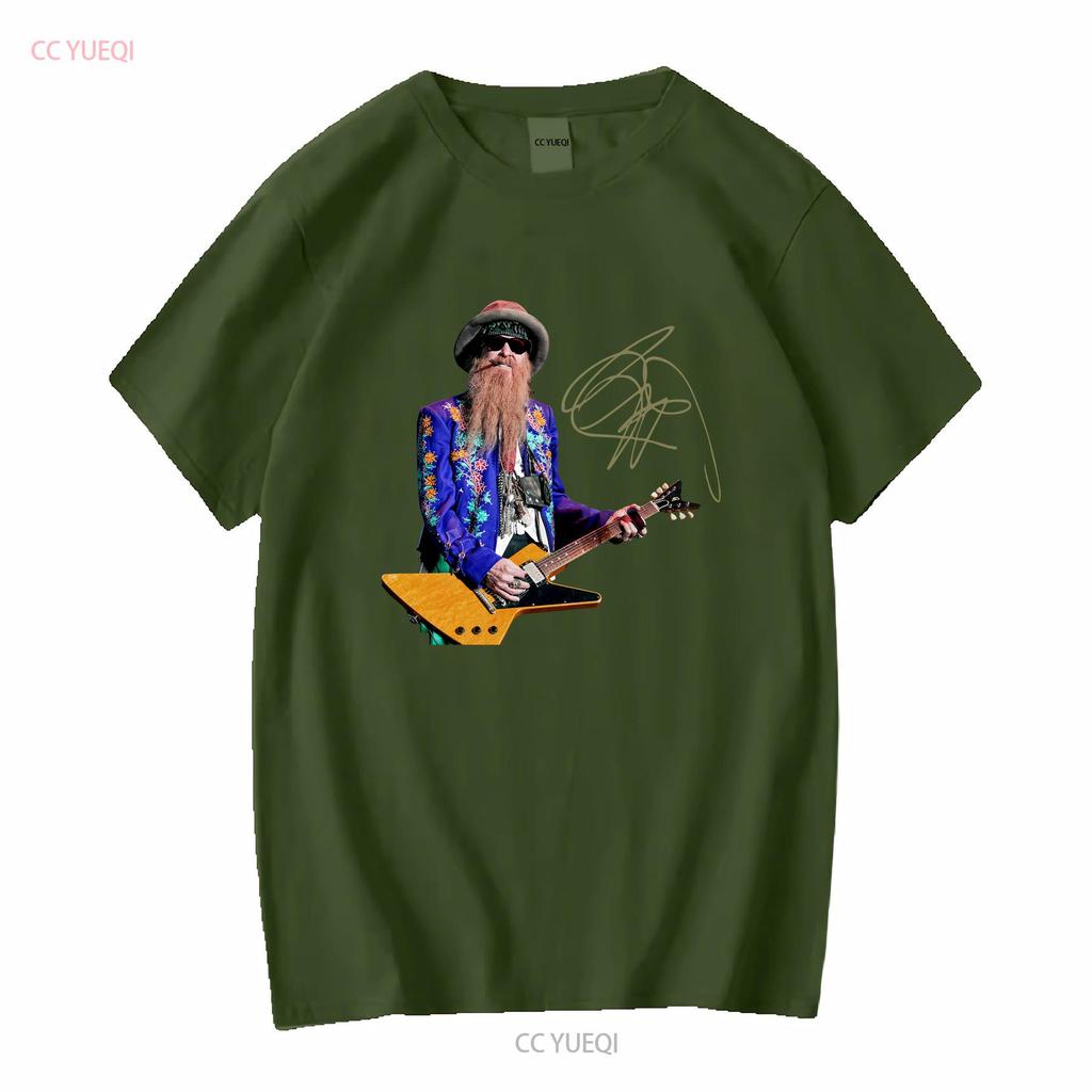 Billy Gibbons Signature Cotton Black S 234XL Classic T Shirt 1A363 Long Sleeves Vintage Washed Soft Versatile Designer Clothes