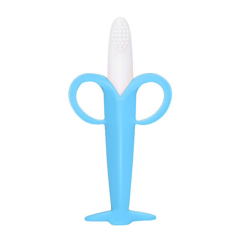 Popular Silicone Banana Teether and Toothbrush with Suction Cup - Baby Safe Molar Stick, Food Grade Chew Toy