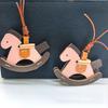 2026 Year Horse Themed Leather Keychain Featuring Wooden Horse Designs Handmade For Creative Gift And Fashion Accessory