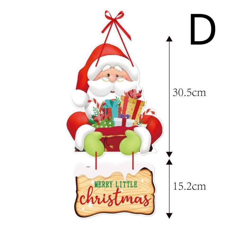 Christmas Door Hanger New Year Party Pendants Xmas Tree Hanging Oranments Santa Claus Snoweman Christmas